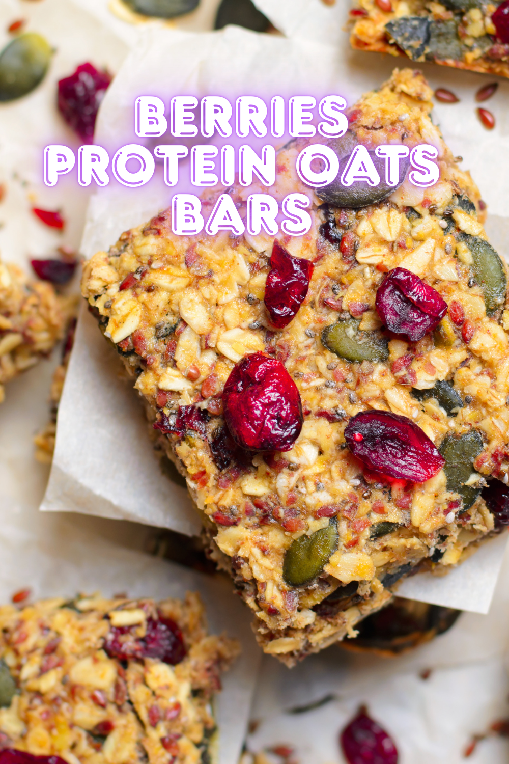 Berries Protein Oats Bars
