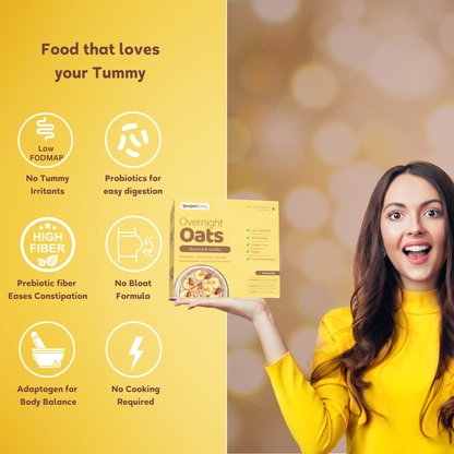 Supertums Overnight Oats Banana &amp; Vanilla 420g | Low FODMAP | High in Protein | All Natural